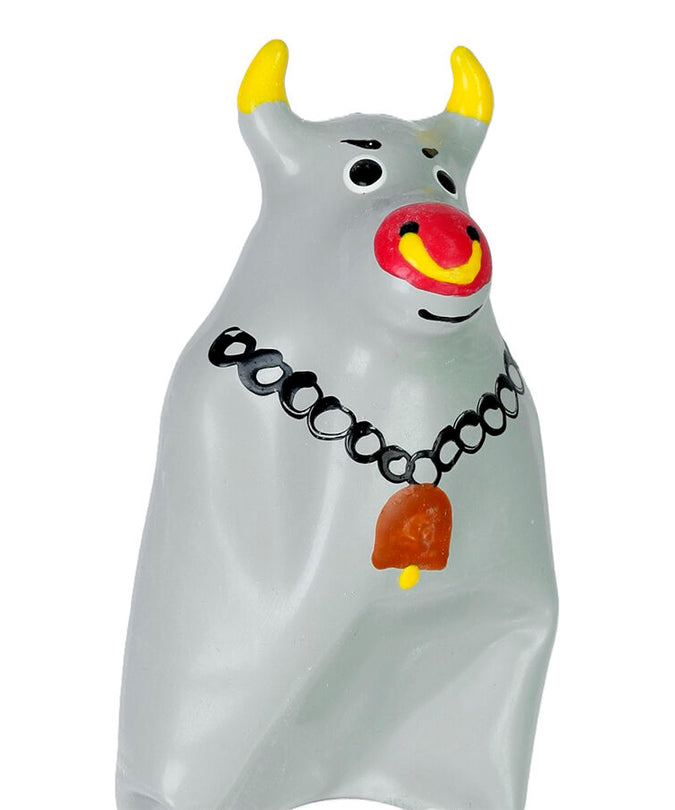 CONDOMERIE - HANDGESCHILDERDE NIEUWIGHEDENCONDOOMS GRIJZE STIER MODEL XL