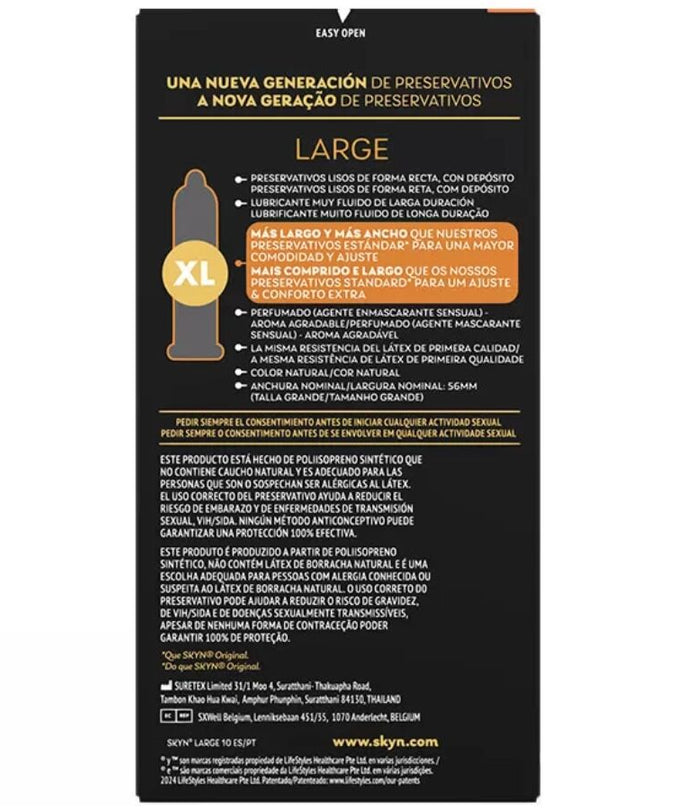 SKYN - LARGE EXTRA AANPASSING CONDOMS 10 STUKS