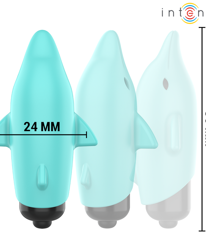 INTENSE - ECHO VIBRATING BULLET DOLPHIN BLUE 8 X 4.7 CM