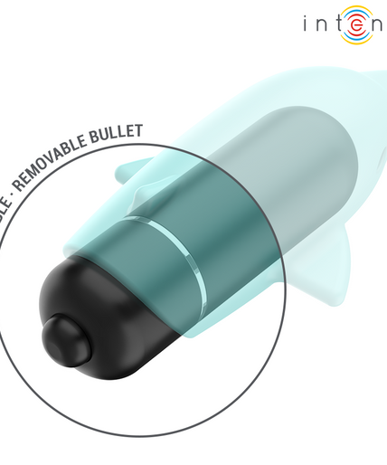 INTENSE - ECHO VIBRATING BULLET DOLPHIN BLUE 8 X 4.7 CM