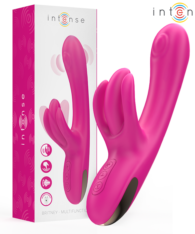 INTENSE - BRITNEY MULTIFUNCTIONELE KONIJNENVIBRATOR 23 CM ROZE