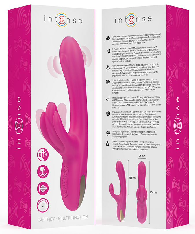 INTENSE - BRITNEY MULTIFUNCTIONELE KONIJNENVIBRATOR 23 CM ROZE