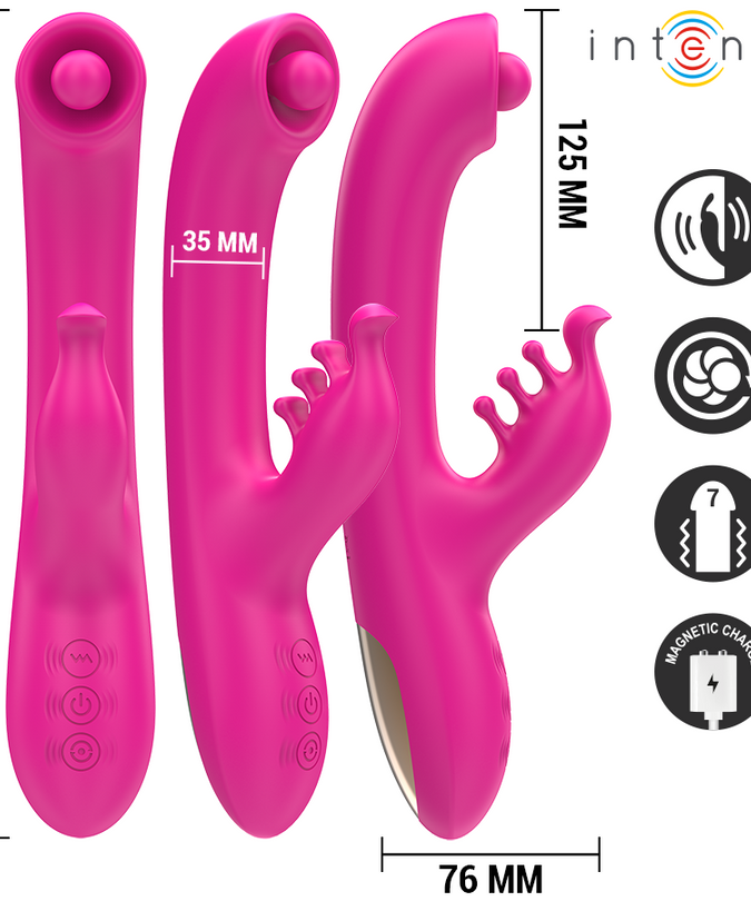 INTENSE - CHRISTINA MULTIFUNCTION RABBIT VIBRATOR 22.5 CM PINK
