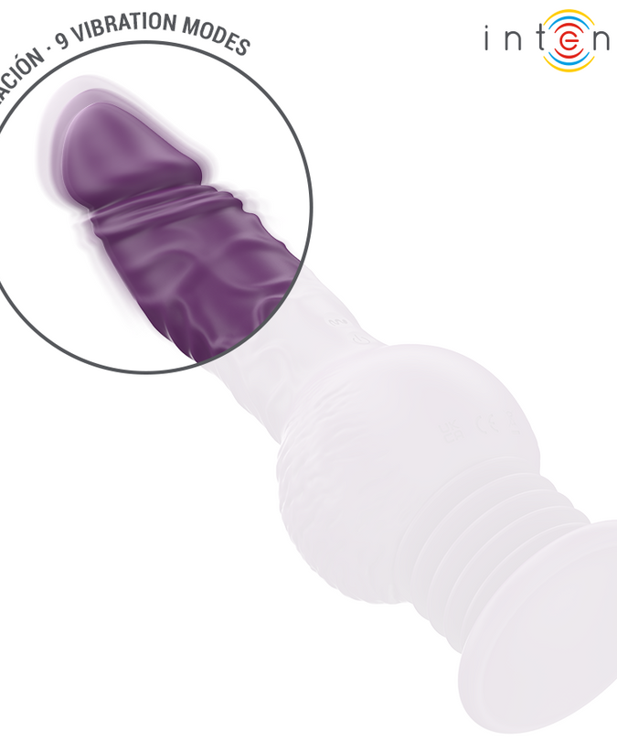 Intense – Tatum multifunctionele vibrator met op- en neergaande vibratie 24 cm paars