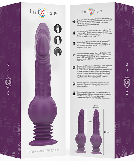 INTENSE - TATUM MULTIFUNCTION VIBRATOR WITH UP AND DOWN VIBRATION 24 CM PURPLE