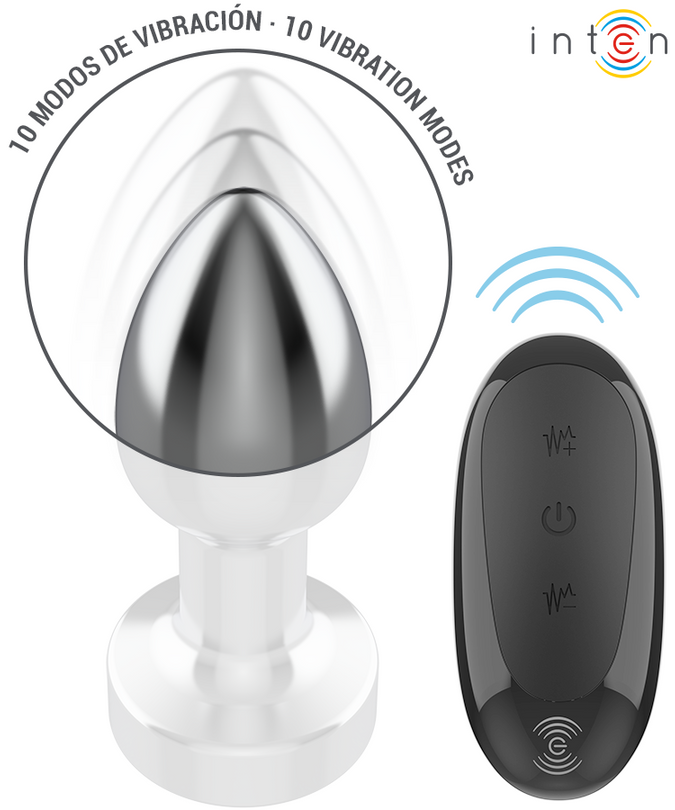 INTENSE - ANAL PLUG 10 VIBRATIONS METAL WITH REMOTE CONTROL S