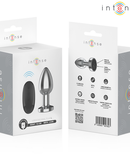INTENSE - ANAL PLUG 10 VIBRATIONS METAL WITH REMOTE CONTROL L