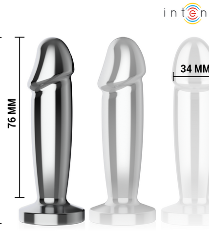 INTENSE - ANAL PLUG 10 VIBRATIONS METAL DILDO WITH REMOTE CONTROL S