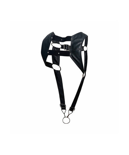 MOB - DNGEON BLACK HARNESS WITH UPPER COCK RING ONE SIZE