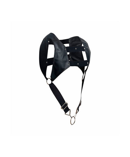 MOB - DNGEON BLACK HARNESS WITH UPPER COCK RING ONE SIZE