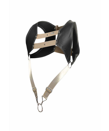 MOB - DNGEON HARNESS WITH GOLDEN PENIS RING ONE SIZE
