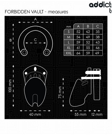 ADDICTED TOYS LOCKED - FORBIDDEN VAULT PENIS CAGE 10 CM