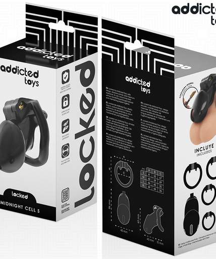 ADDICTED TOYS LOCKED - MINDNIGHT CELL PENIS CAGE SIZE S