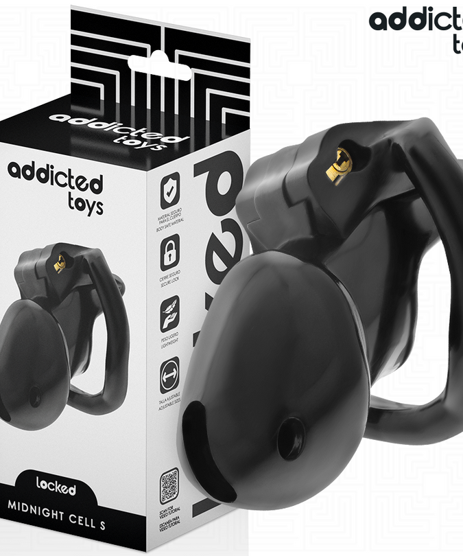 ADDICTED TOYS LOCKED - MINDNIGHT CELL PENIS CAGE SIZE S
