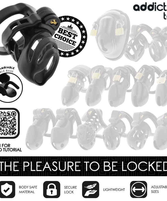 ADDICTED TOYS LOCKED - ETERNAL LOCK PENIS CAGE 9 CM