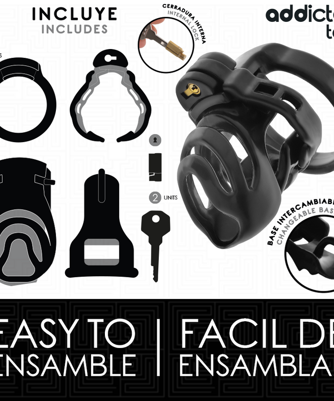 ADDICTED TOYS LOCKED - ETERNAL LOCK PENIS CAGE 9 CM