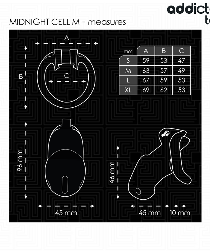 Addicted Toys Locked – Mindnight Cell Penis Cage Size M