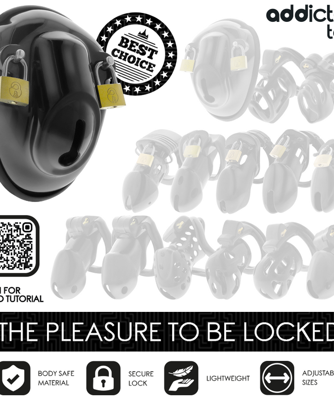 ADDICTED TOYS OP SLOT - SLEUTELVRIJE KUISHEIDSKOOI PENIS 11,5 CM
