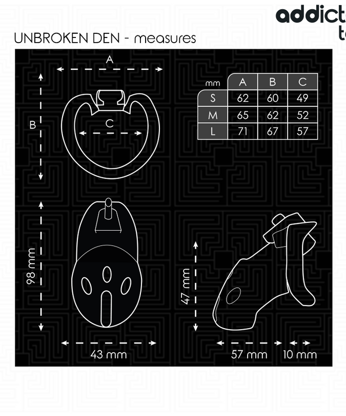 Addicted Toys Locked – Ongebroken Den Penis Kooi 9,8 Cm