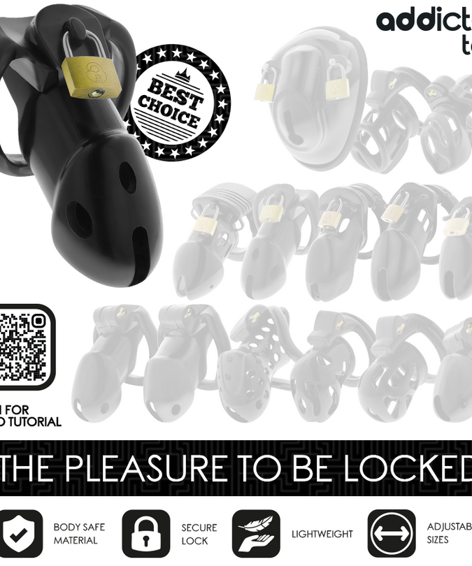 Addicted Toys Locked – Ongebroken Den Penis Kooi 9,8 Cm