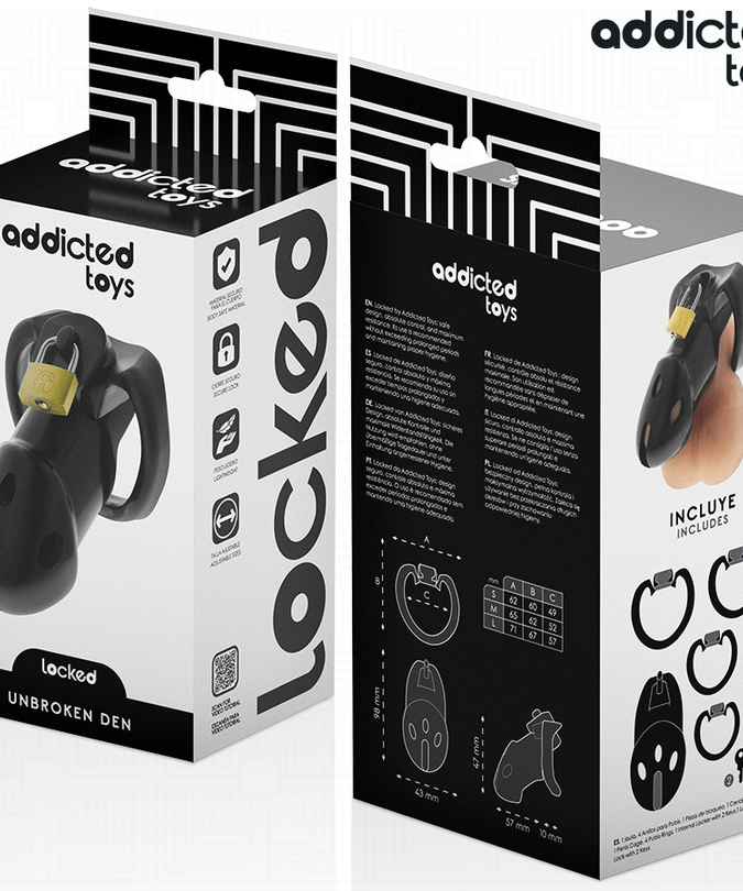 Addicted Toys Locked – Ongebroken Den Penis Kooi 9,8 Cm