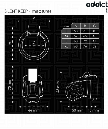 ADDICTED TOYS LOCKED - SILENT KEEP PENIS CAGE 7.5 CM