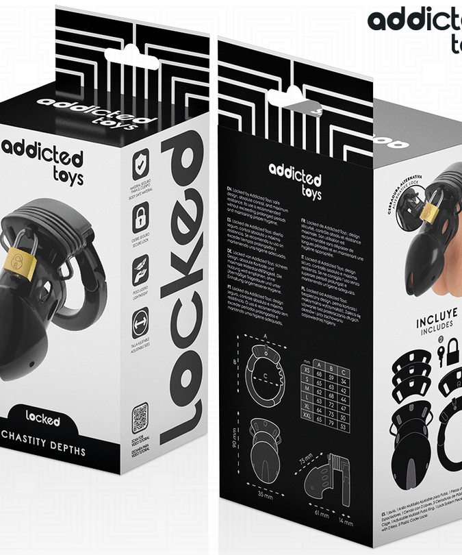 ADDICTED TOYS LOCKED - CHASTITY DEPTHS PENIS KOOI 7.5 CM