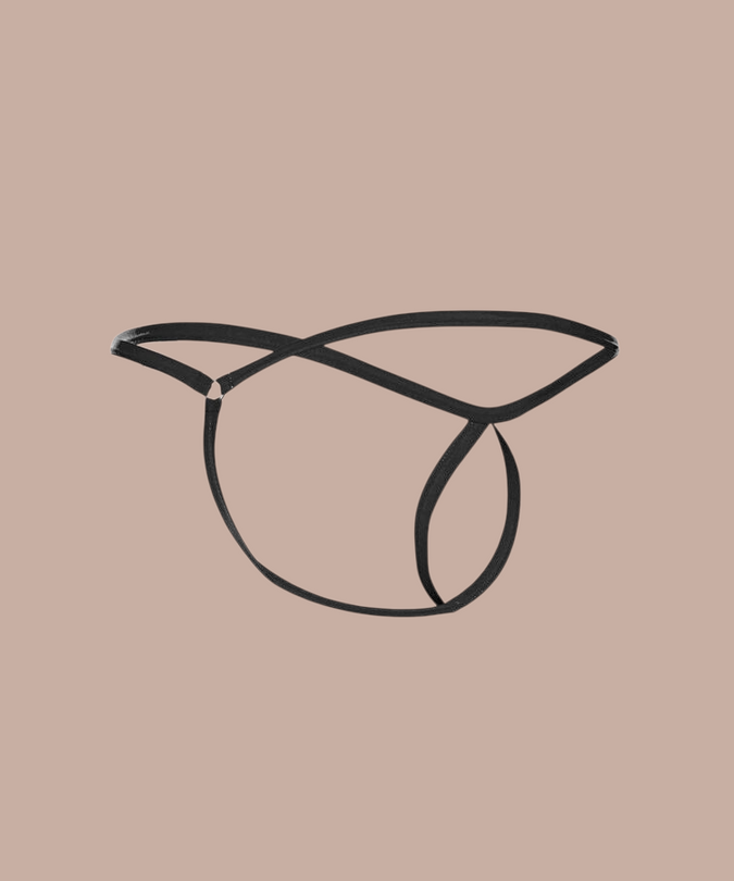 Zwarte Mob Black Tear string van Pleasurements met een verfijnd en sensueel ontwerp voor een elegante uitstraling.