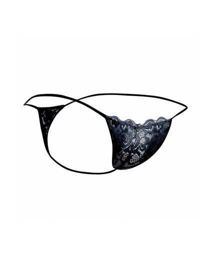 MOB - BLACK LACE THONG SIZE S/M