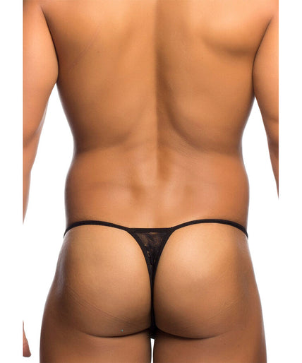 MOB - BLACK LACE THONG SIZE S/M