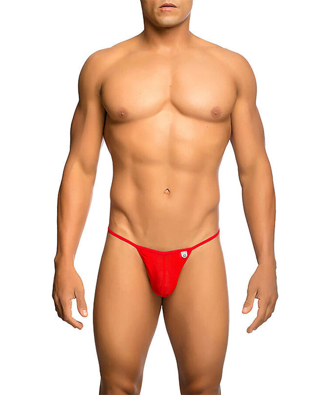 MOB - RED T-SHAPED TRANSPARENT THONG SIZE S/M