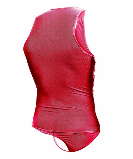 MOB - RED TRANSPARENT BODYSHEER SIZE L/XL