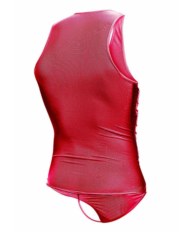 MOB - RED TRANSPARENT BODYSHEER SIZE L/XL