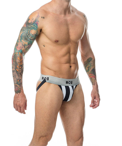 MOB - CLASSIC STRIPE WHITE JOCK SIZE XL
