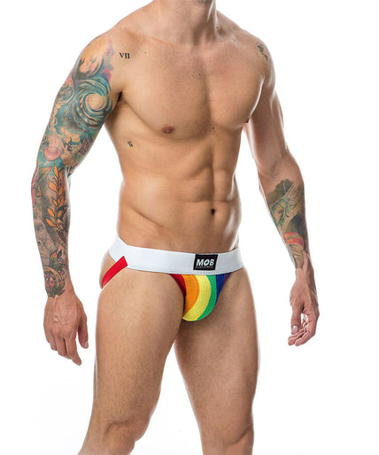 MOB - CLASSIC JOCK STRIPE RAINBOW SIZE L