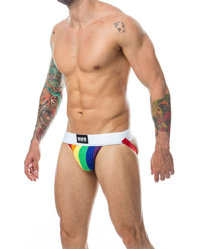 MOB - KLASSIEKE JOCK STREEP REGENBOOG MAAT XL