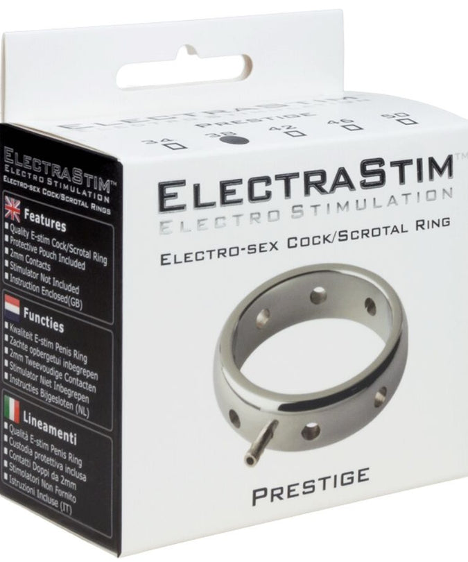ELECTRASTIM - PRESTIGE ELECTROMAGNETIC METAL PENIS RING 34 MM