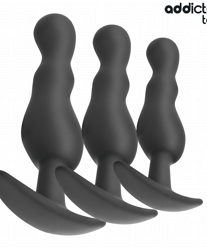 ADDICTED TOYS - SET OF 3 ANAL PLUG SILICONE MODEL 1