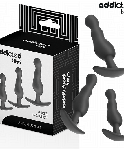 ADDICTED TOYS - SET OF 3 ANAL PLUG SILICONE MODEL 1