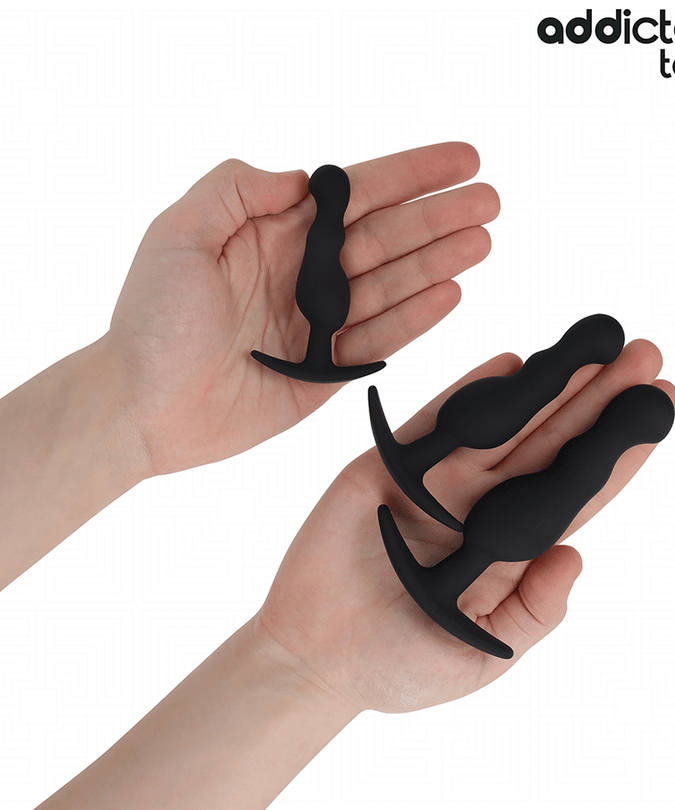 ADDICTED TOYS - SET OF 3 ANAL PLUG SILICONE MODEL 1
