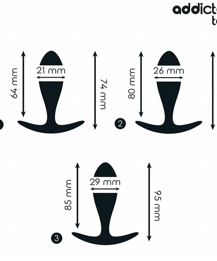 ADDICTED TOYS - SET OF 3 ANAL PLUG SILICONE MODEL 2