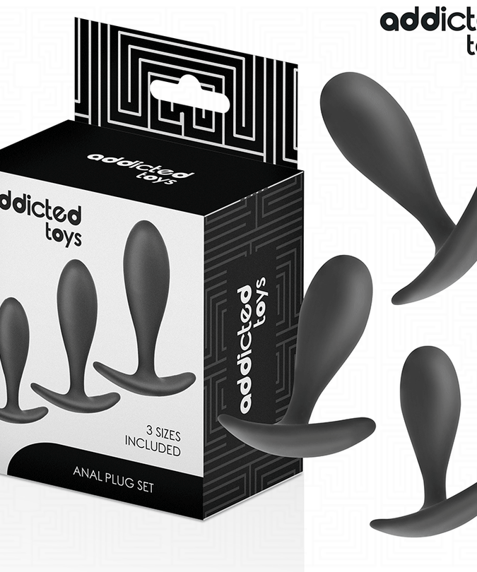 ADDICTED TOYS - SET OF 3 ANAL PLUG SILICONE MODEL 2