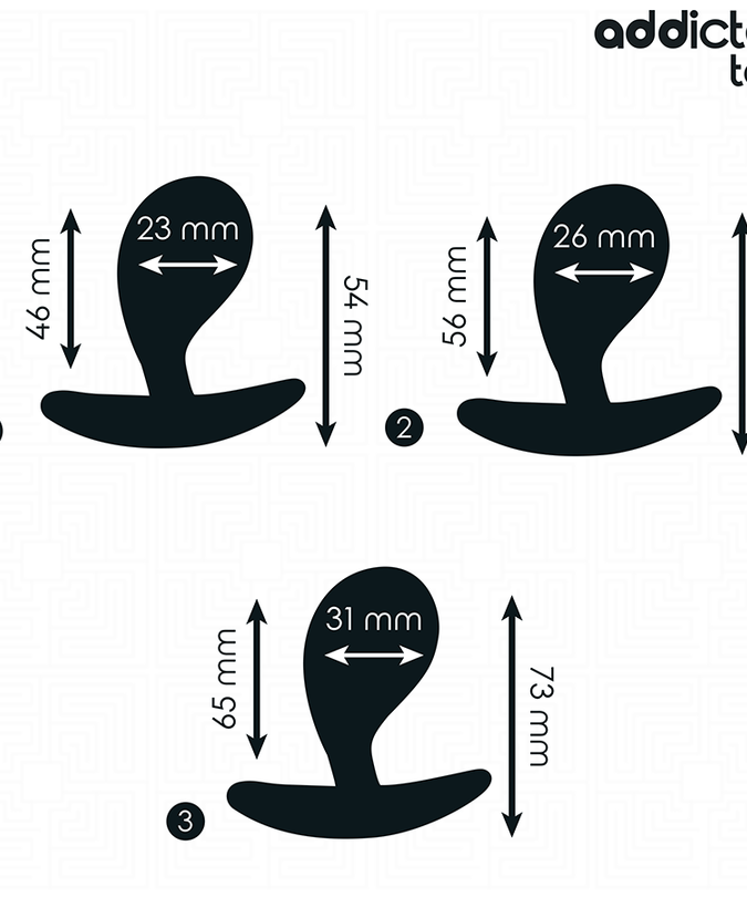 Addicted Toys – Set Of 3 Anal Plug Silicone Model 3