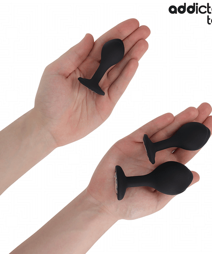 ADDICTED TOYS - SET OF 3 ANAL PLUG SILICONE WITH JEWEL