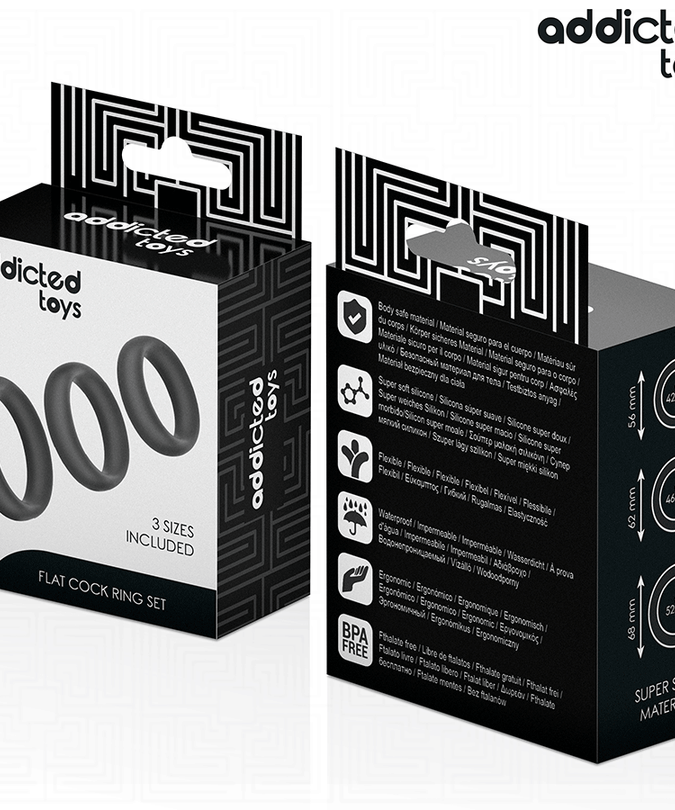 ADDICTED TOYS - SET VAN PLATTE SILICONEN RINGEN