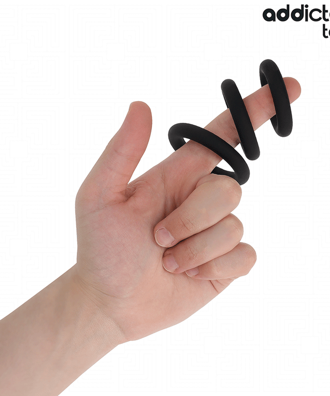 ADDICTED TOYS - SET SILICONEN RINGEN MODEL 1