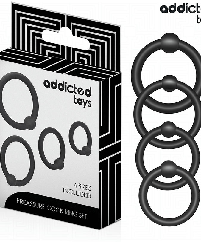 ADDICTED TOYS - SET VAN DRUK SILICONEN RINGEN