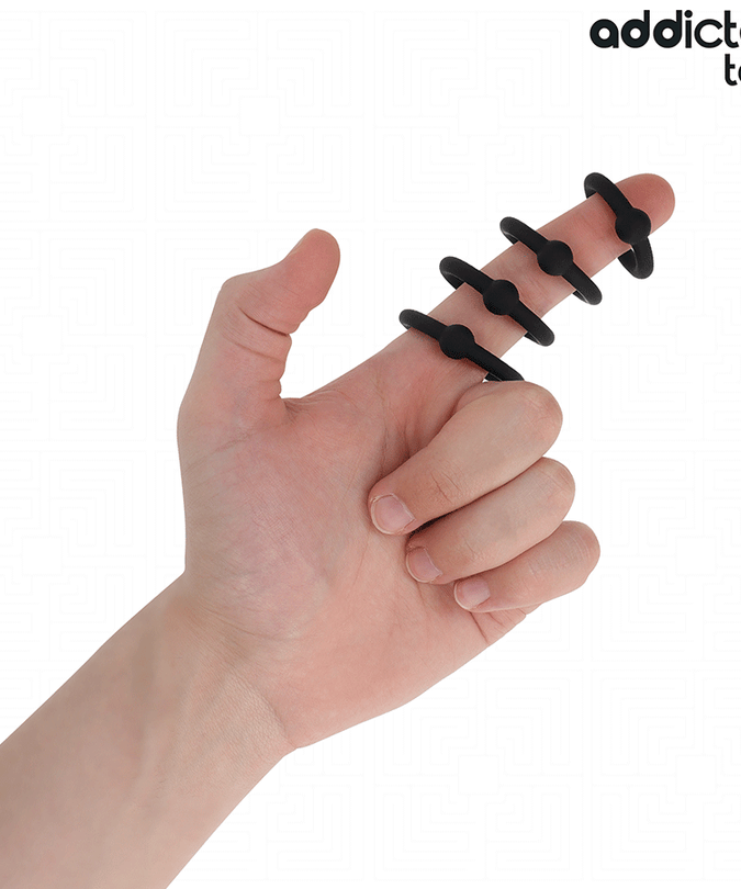 ADDICTED TOYS - SET VAN DRUK SILICONEN RINGEN