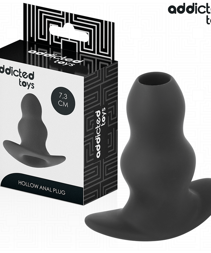 Addicted Toys – Hohler Analplug aus Silikon Größe S 7,3 cm 