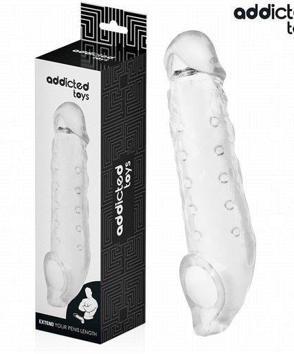 Addicted Toys – Transparente Penishülle Größe M 27 cm 